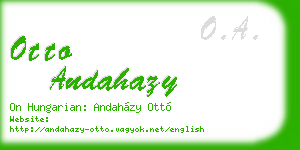 otto andahazy business card