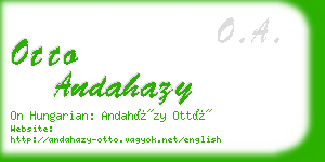 otto andahazy business card